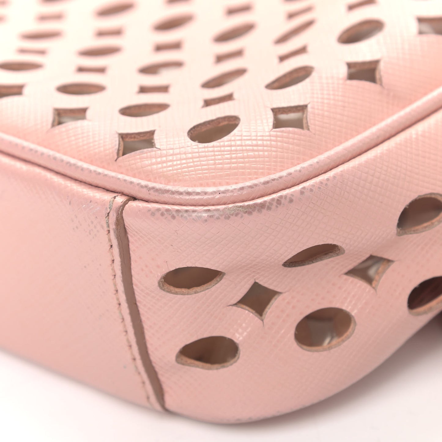 Saffiano Perforated Crossbody Orchidea