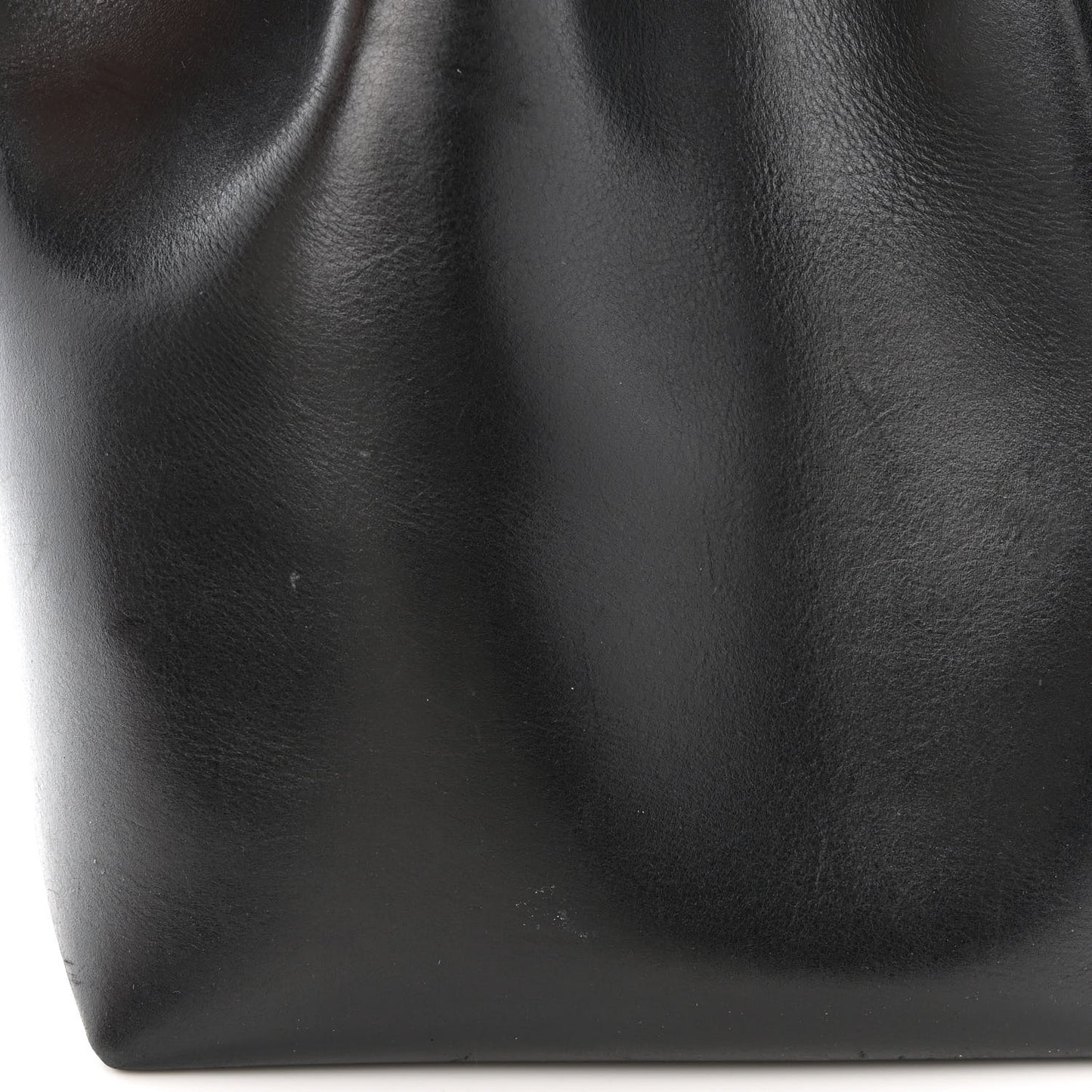 Vegetable Tanned Calfskin Bucket Bag Black Ballerina