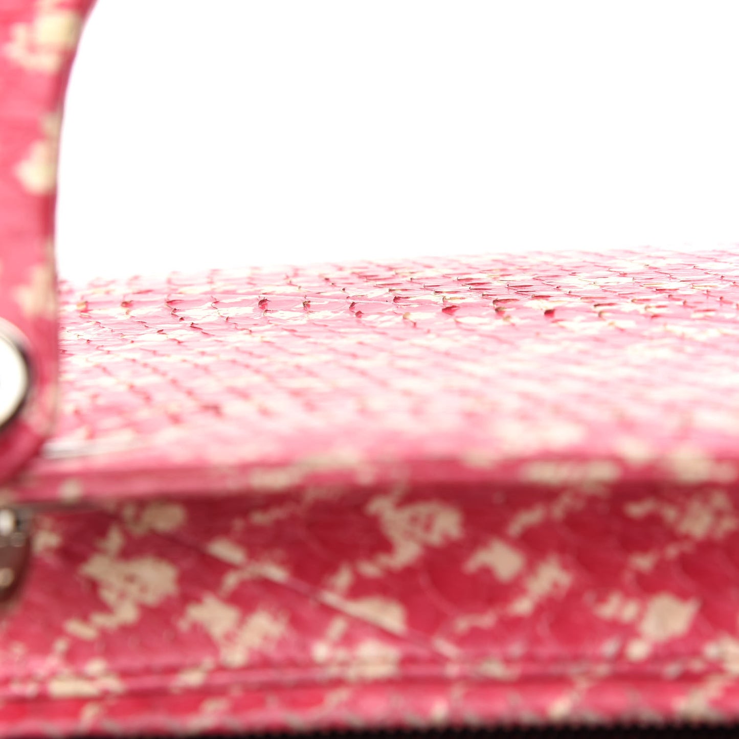 Snakeskin Medium Lady Dior Pink White
