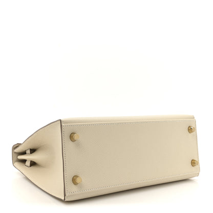 Hermes Epsom Kelly Sellier 25 Craie 4 of 11