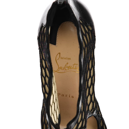 Christian Louboutin Nappa Violet 120 Mesh Ankle Boots 39 Black 6 of 10