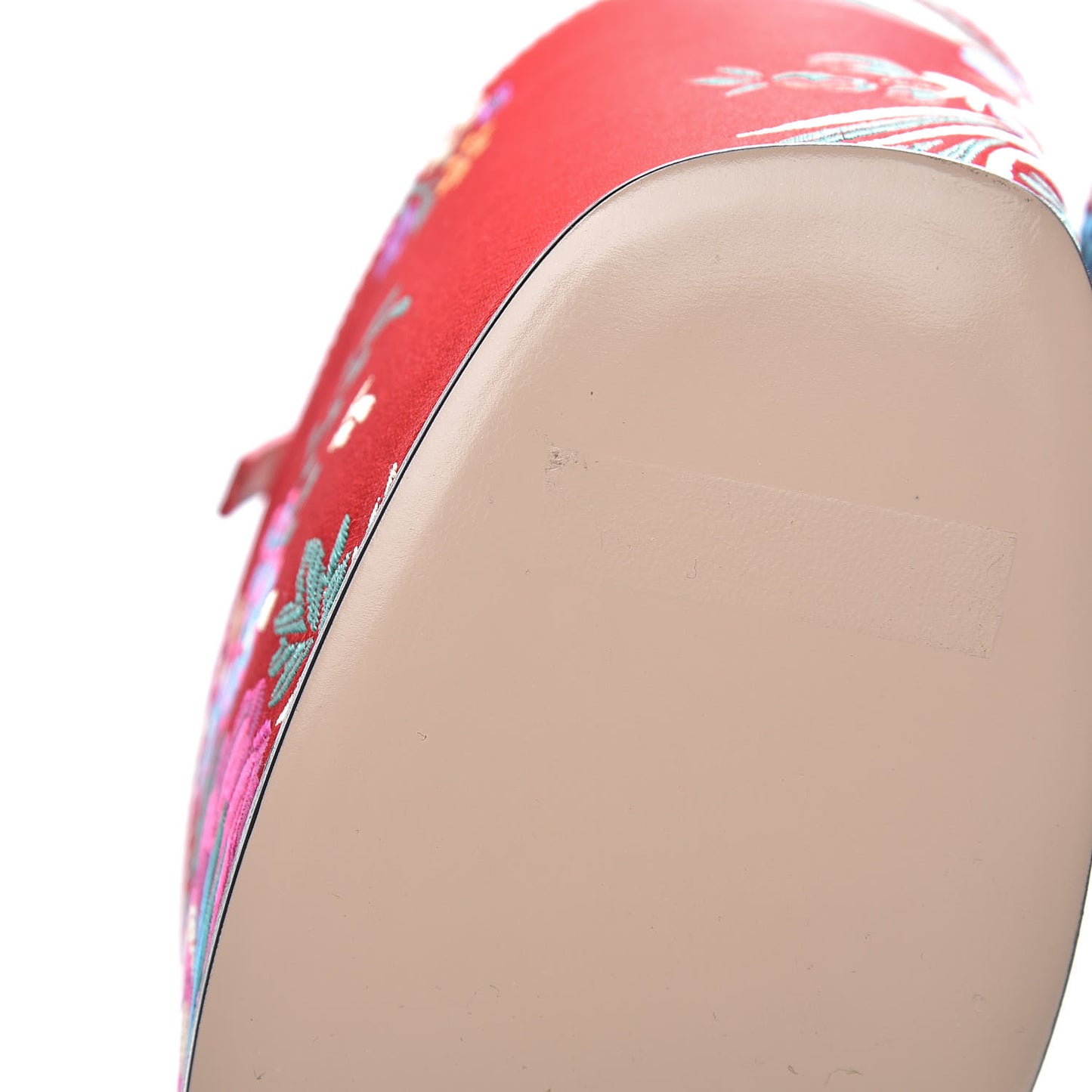 Malaga Kid Silk Hannelore Detachable Platform Slide 37.5 Hibiscus Red