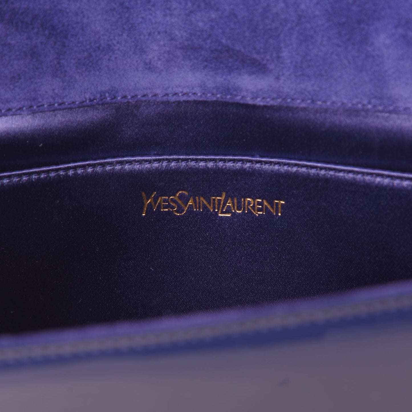 Patent Calfskin Monogram Large Belle De Jour Clutch Royal Blue