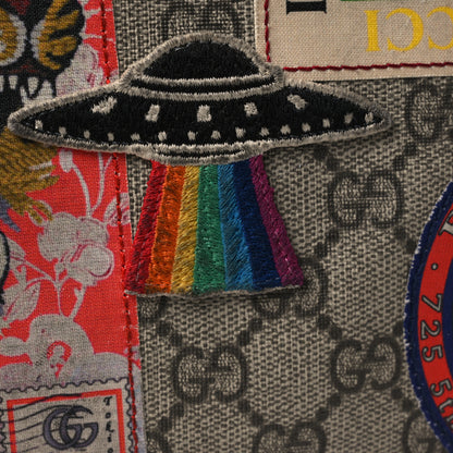 Gucci Soft GG Supreme Monogram Courrier Web Medium Flat Messenger Bag Beige New Acero Multicolor 15 of 15