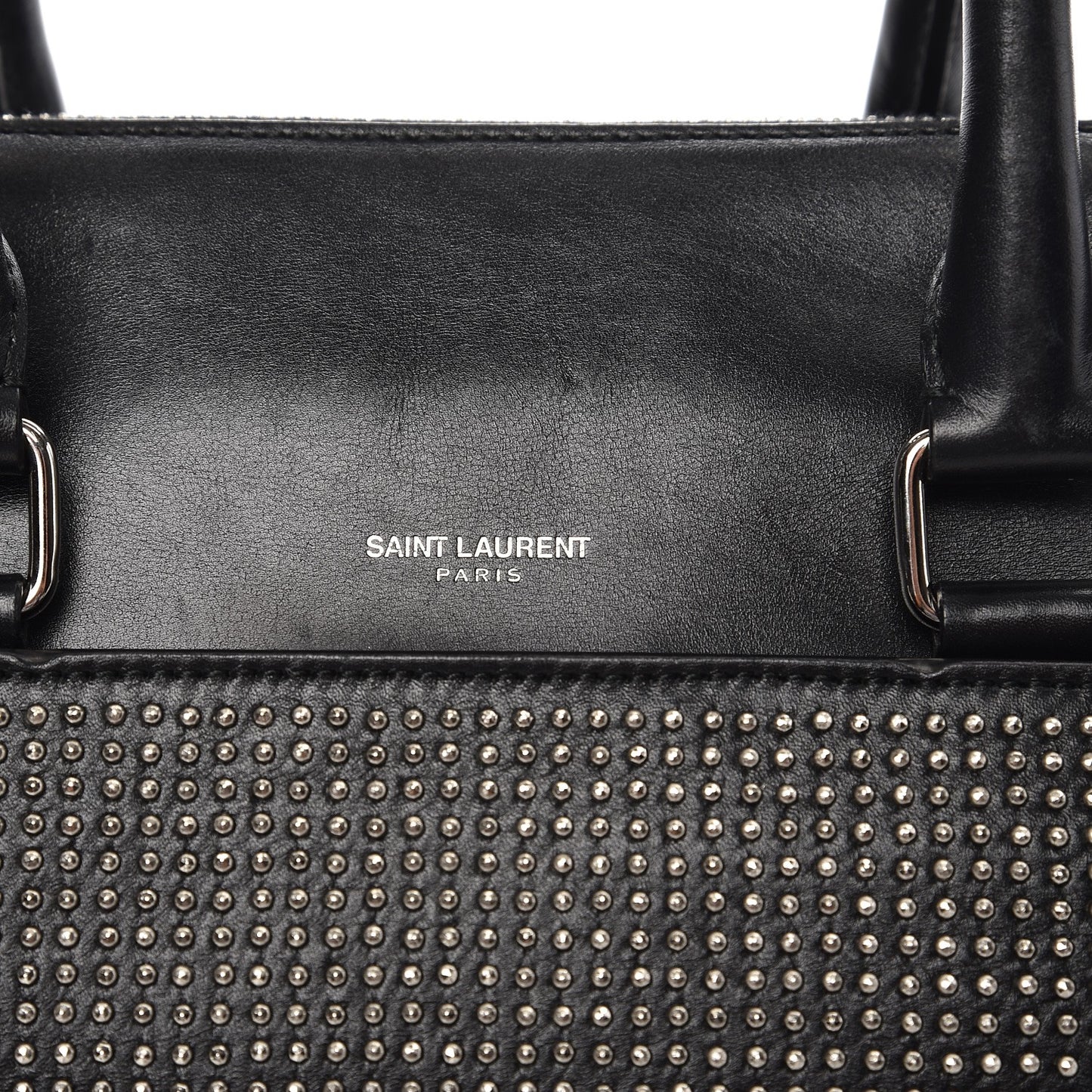 Calfskin Studded Classic Duffle 6 Black