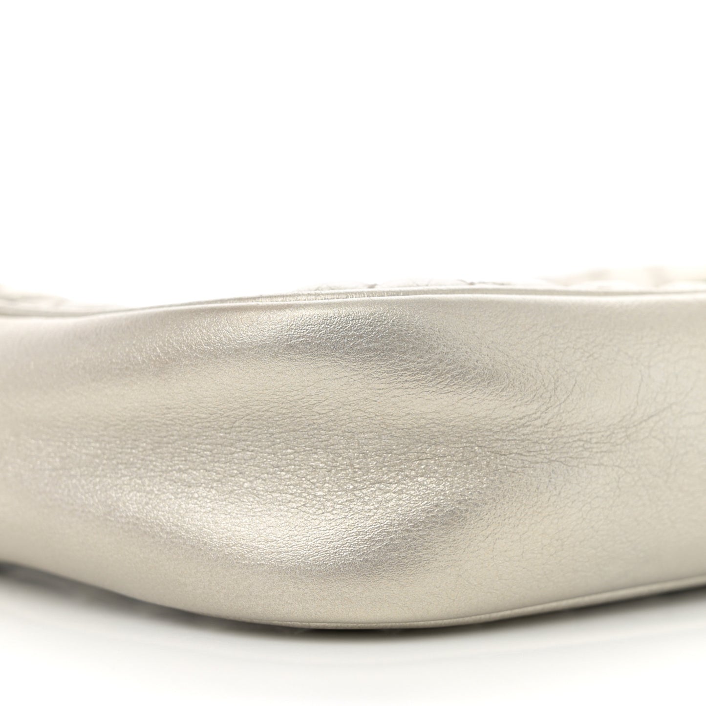Laminated Nappa Web Trapuntata Small GG Shoulder Bag Argento