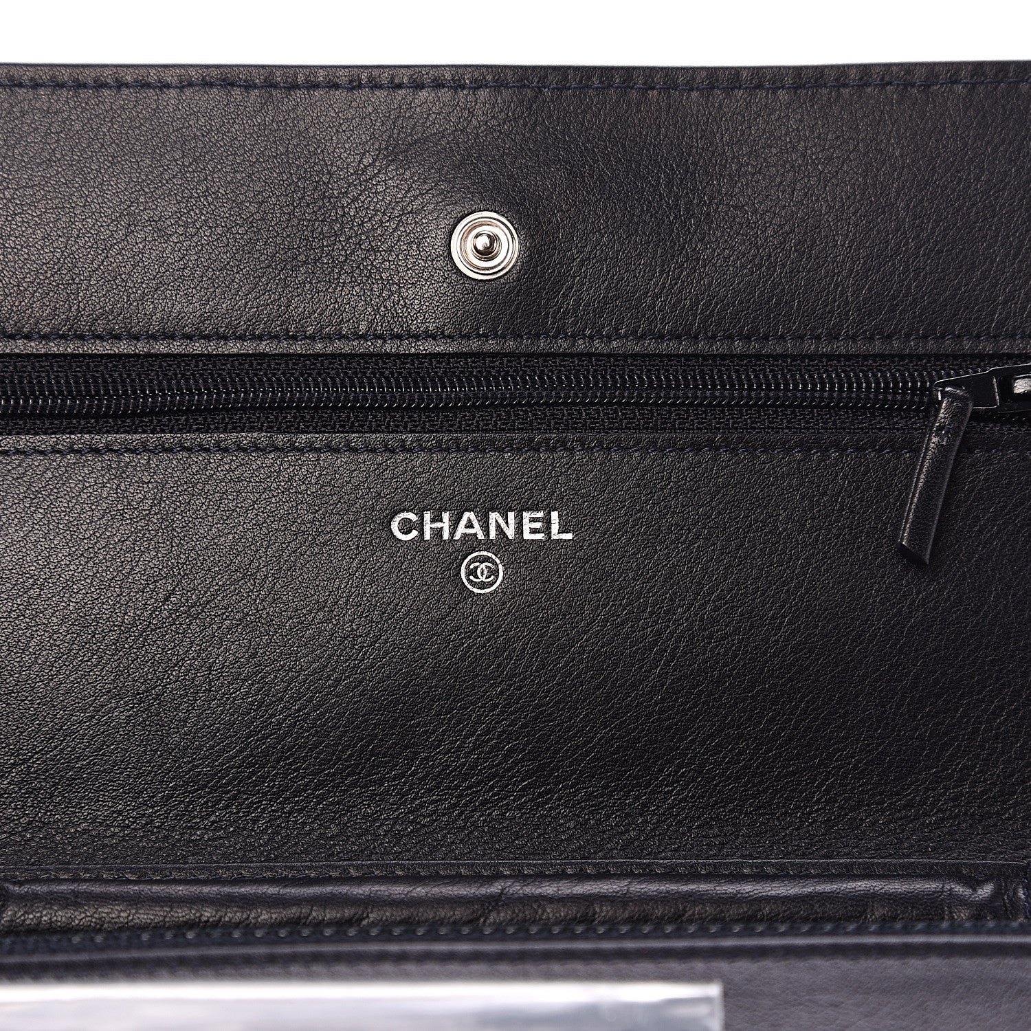 Chanel Aged Calfskin Quilted Reissue Wallet On Chain WOC Navy 5 of 10
