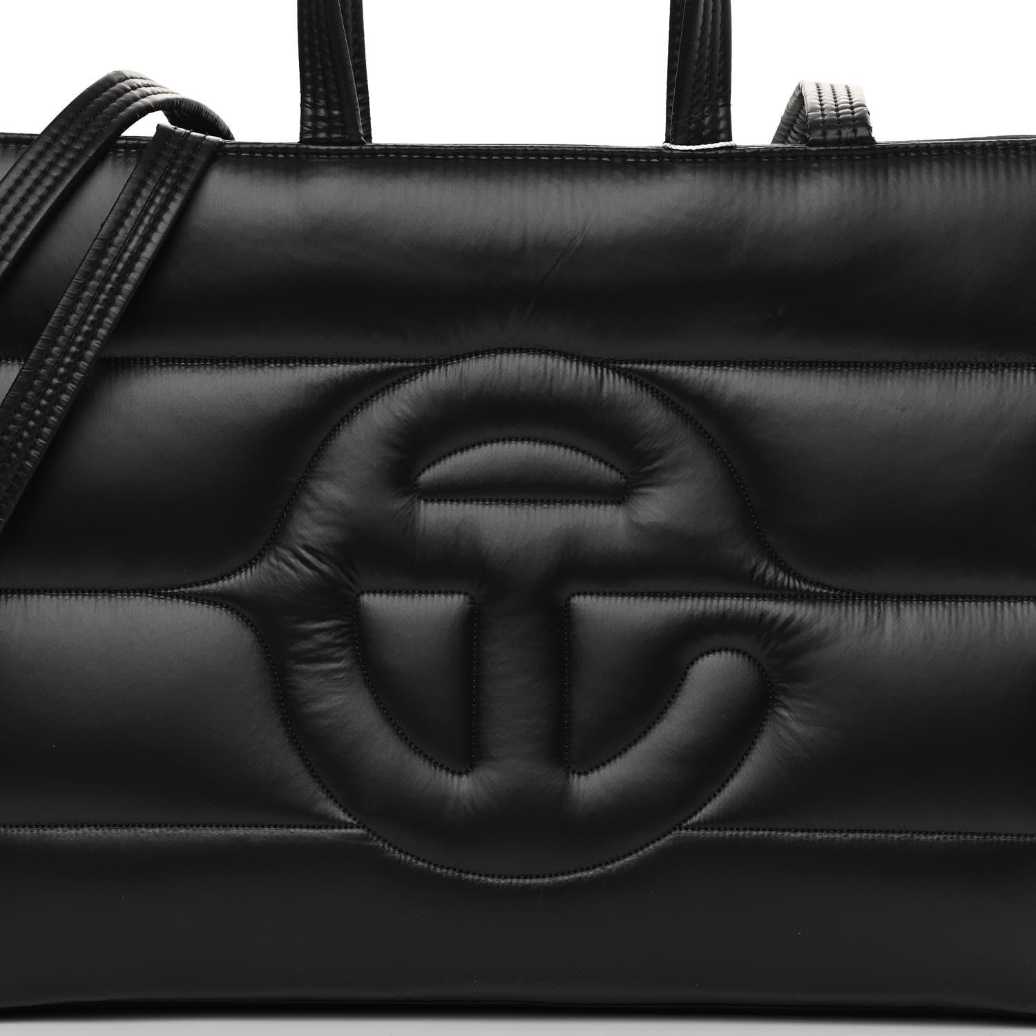 Telfar Nylon Medium Puff Shopping Bag Black 8 of 11