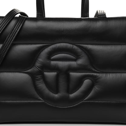 Telfar Nylon Medium Puff Shopping Bag Black 8 of 11