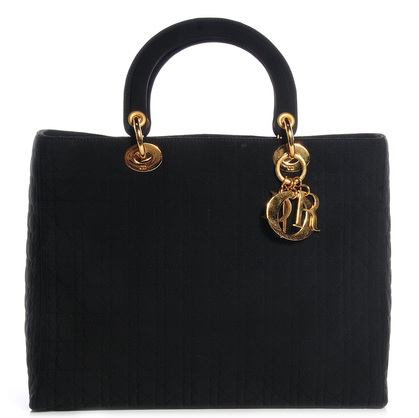 Nylon Cannage Large Lady Dior Black
