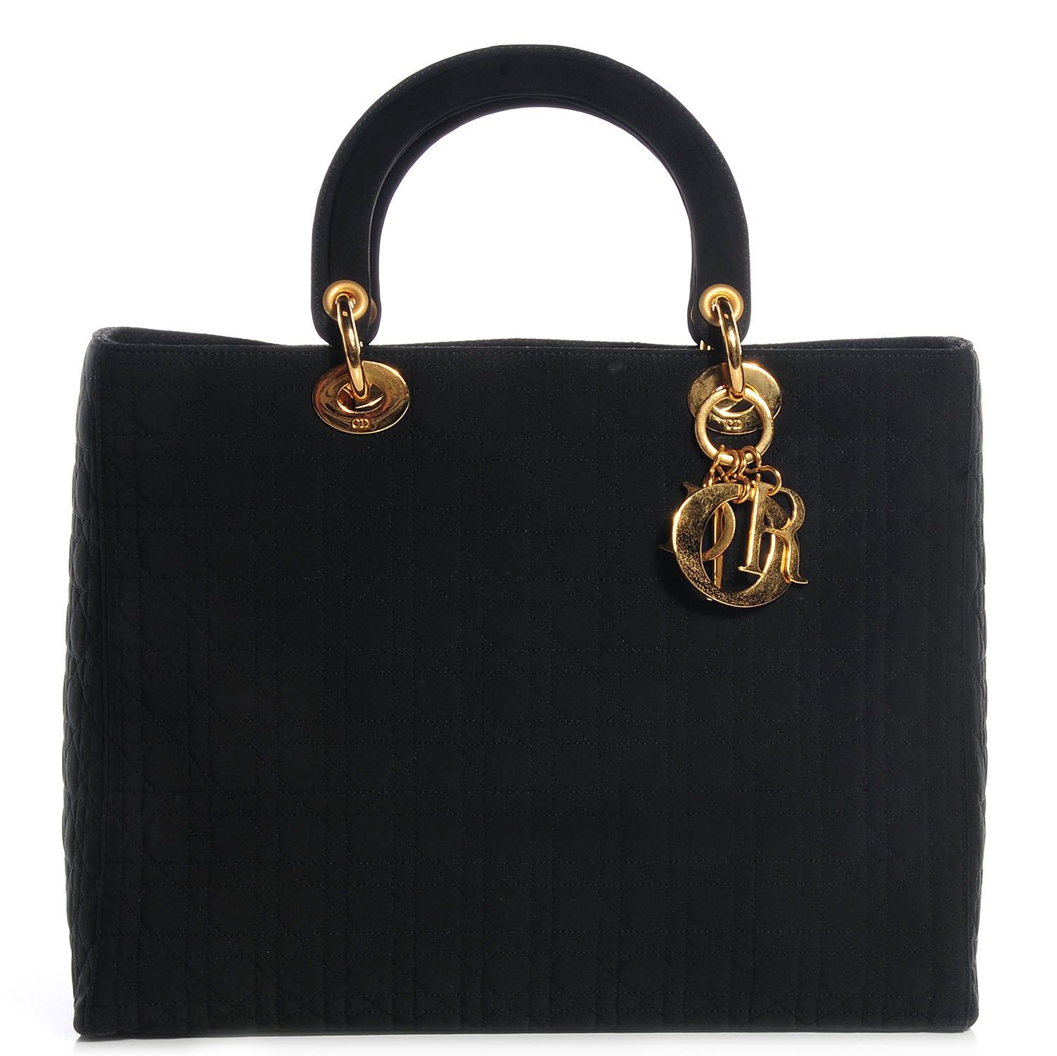 Christian Dior Nylon Cannage Large Lady Dior Black 1 of 8