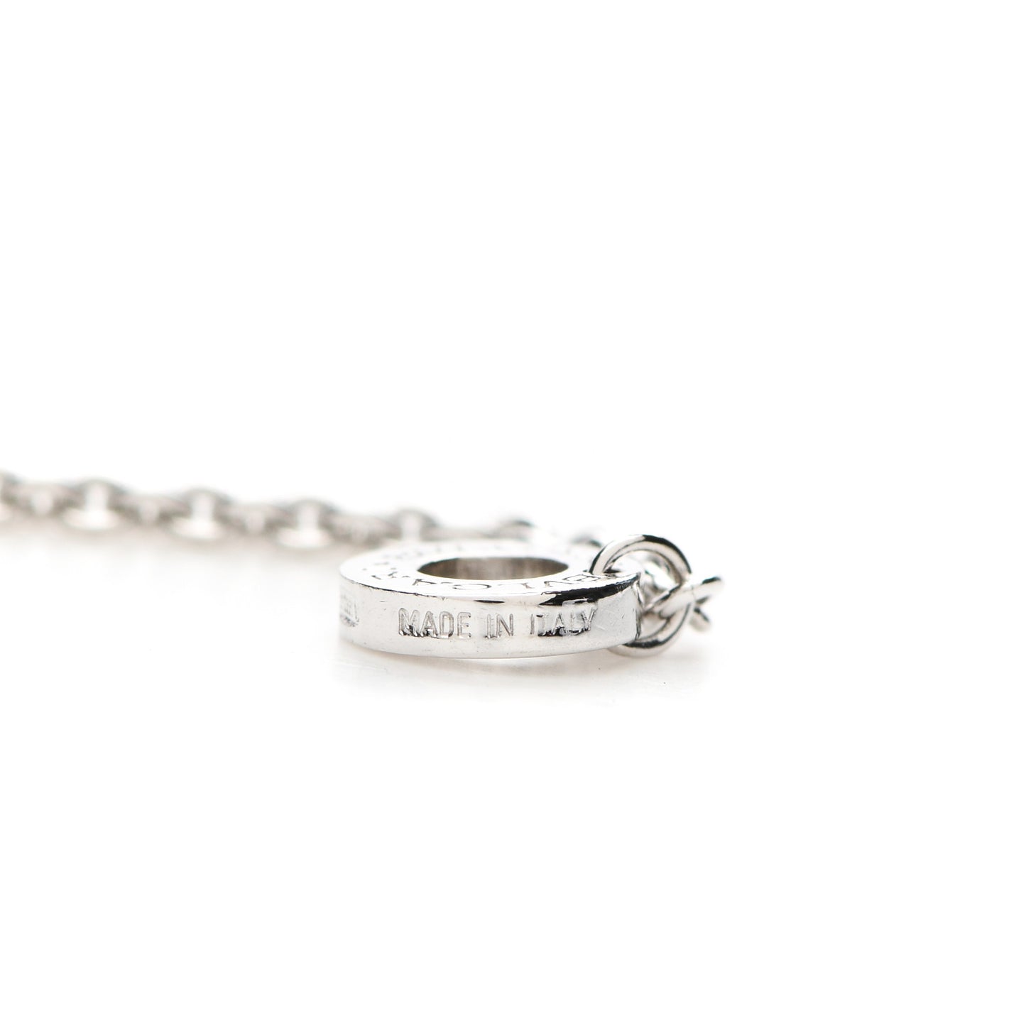 18K White Gold Diamond B.Zero1 Pendant Necklace