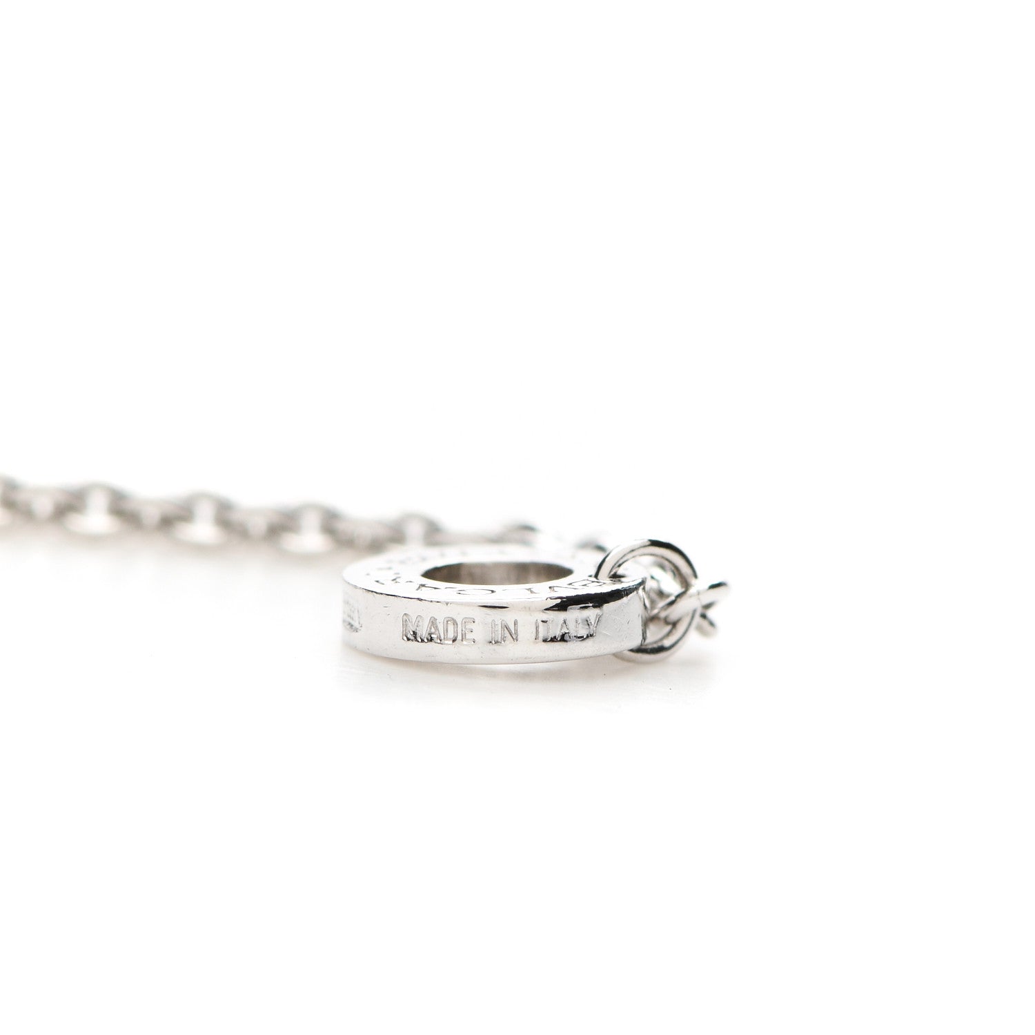 Bulgari 18K White Gold Diamond B.Zero1 Pendant Necklace 6 of 6