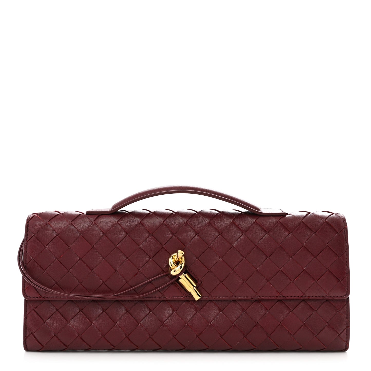 Nappa Intrecciato Long Andiamo Top Handle Clutch Barolo