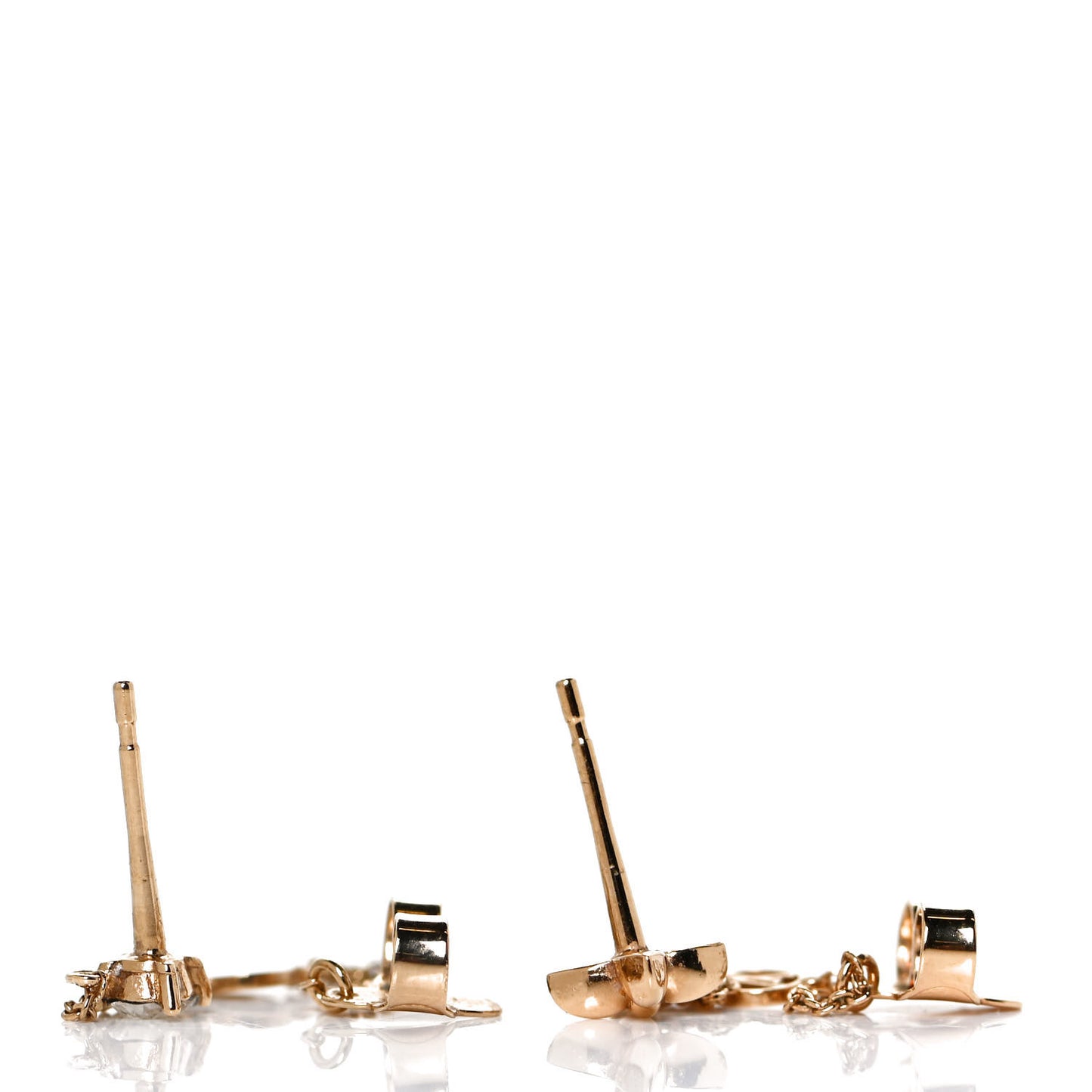 Metal Crystal Petit Louis Earrings Gold
