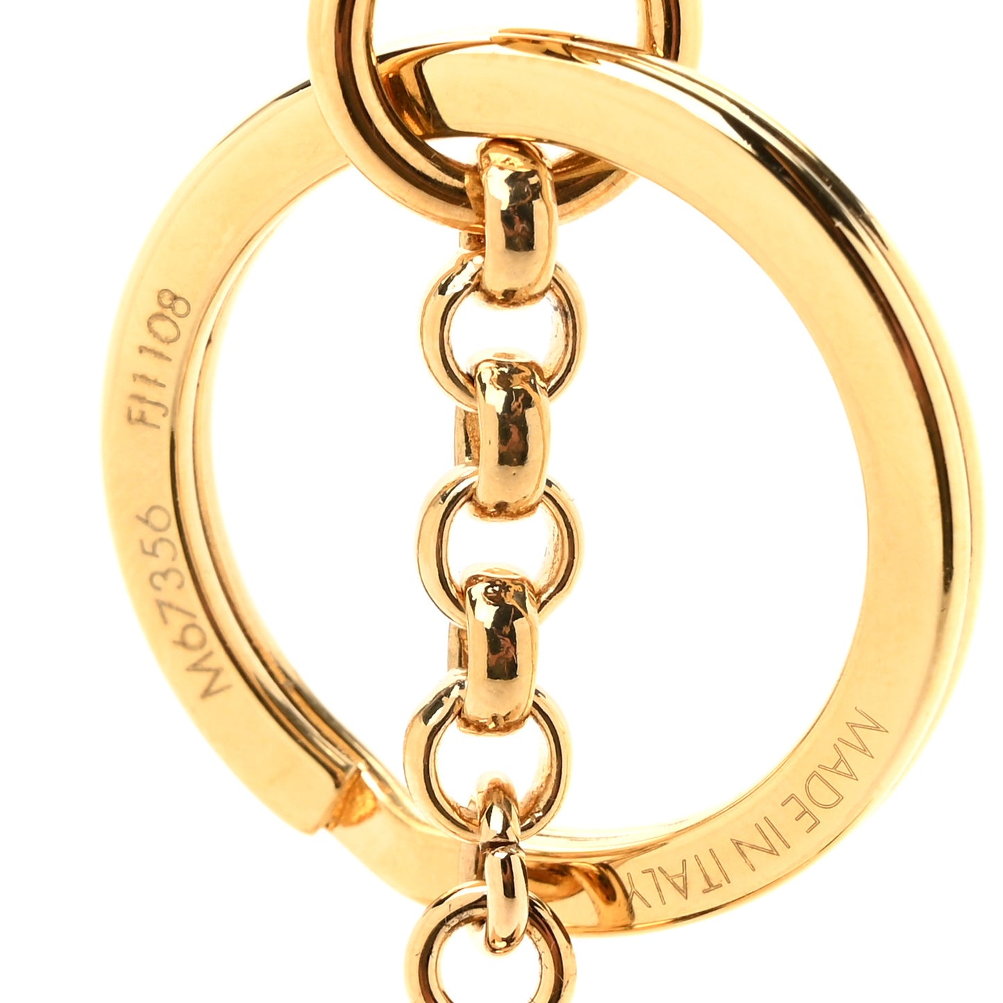 Metal Monogram Into The Flower Bag Charm Key Holder