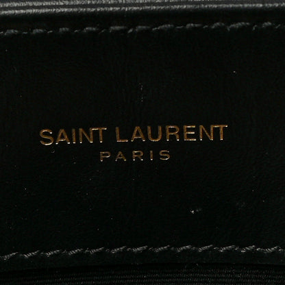 Saint Laurent Calfskin Y Quilted Monogram Small Loulou Chain Satchel Black 6 of 14