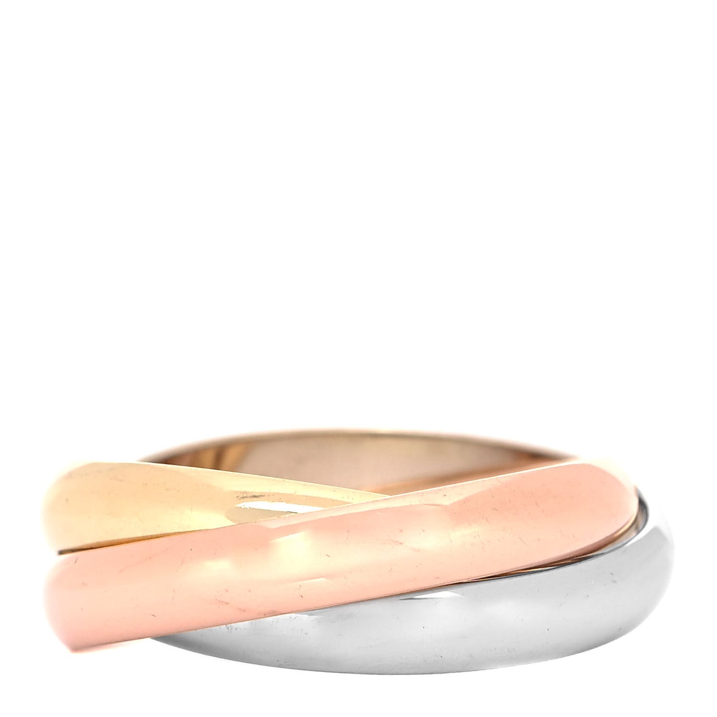 18K Pink Yellow White Gold Classic Les Must De Cartier Trinity Ring 57 8