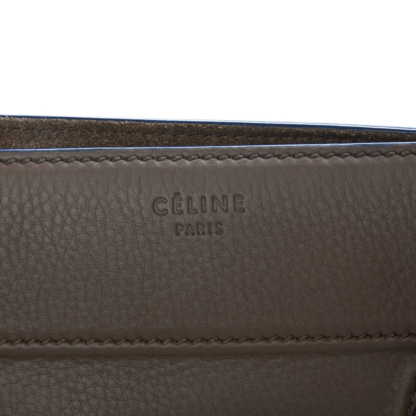 Supple Calfskin Large Phantom Luggage Khaki