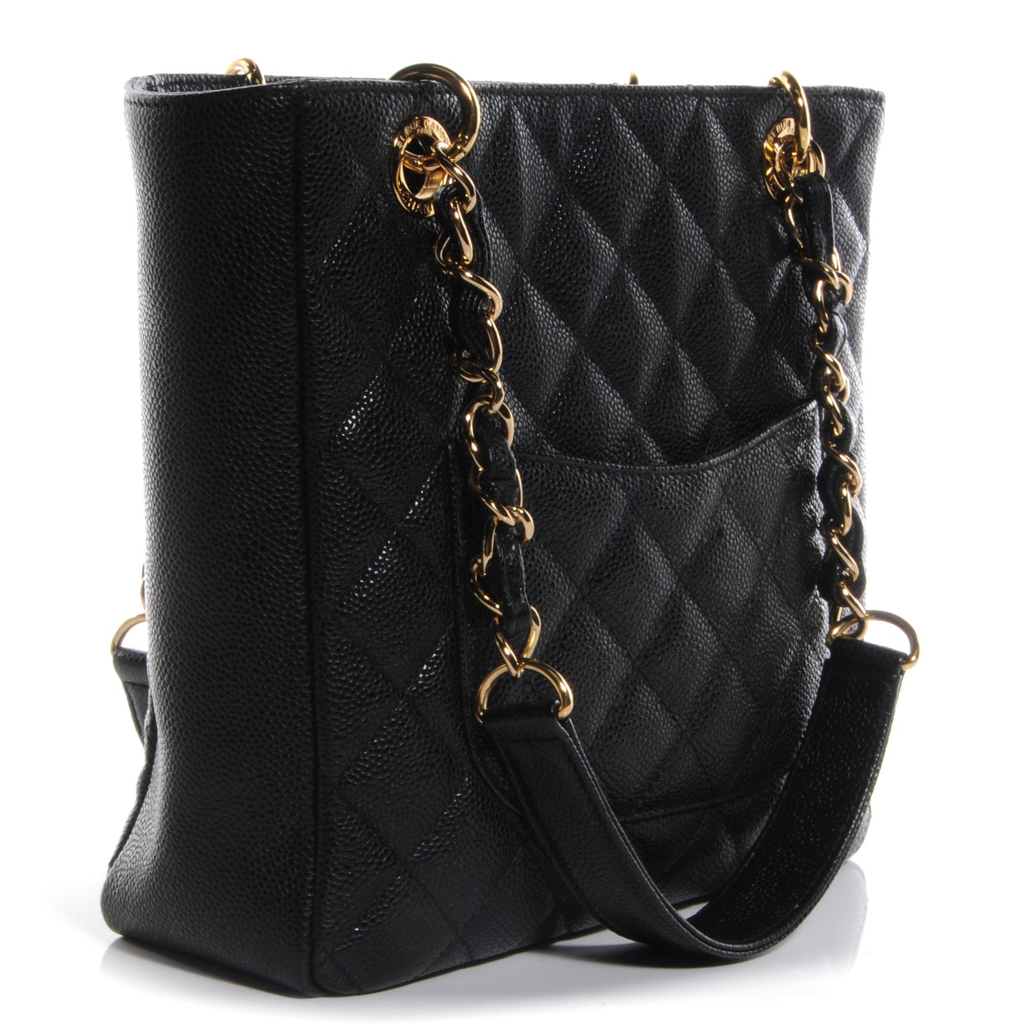 Caviar Petit Shopping Tote PST Black