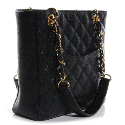 Chanel Caviar Petit Shopping Tote PST Black 3 of 8