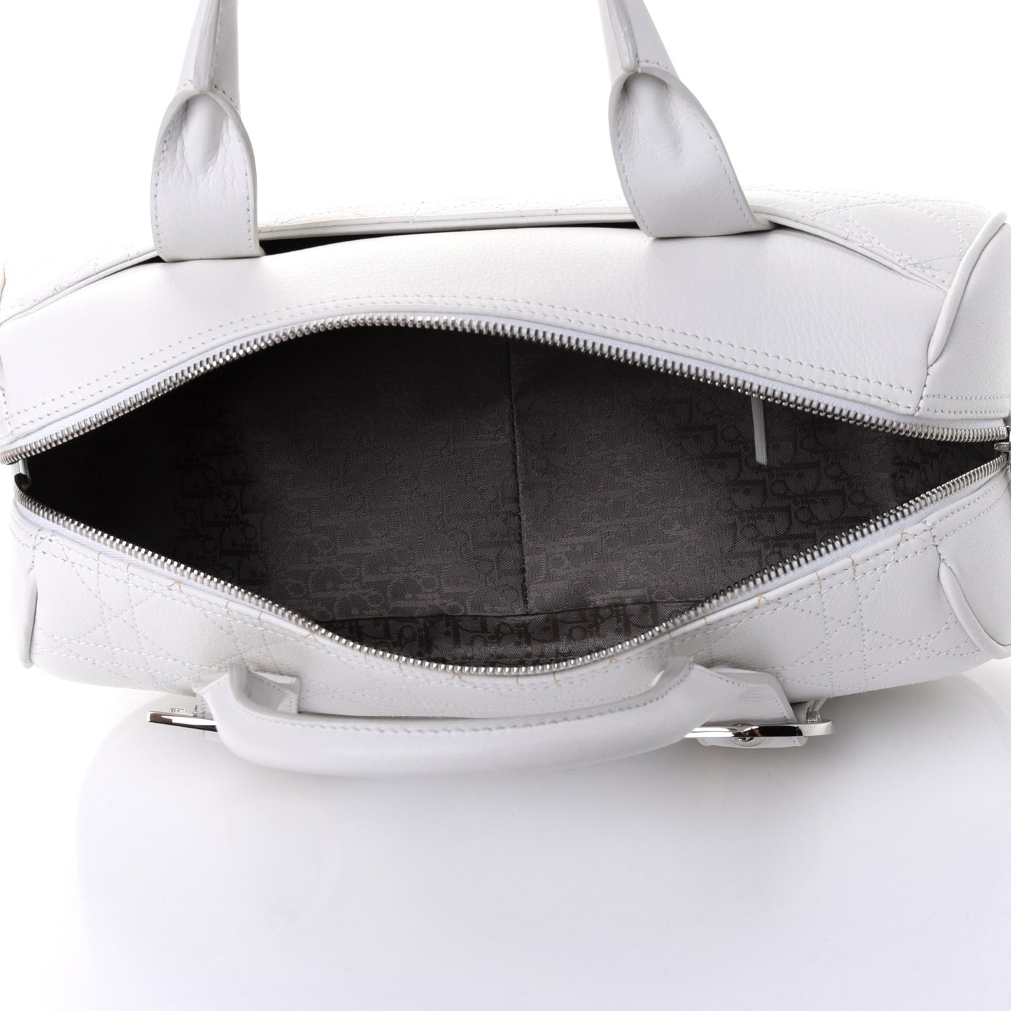 Calfskin Cannage Handbag White