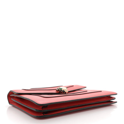 Bulgari Calfskin Serpenti Forever Shoulder Bag Red 4 of 15