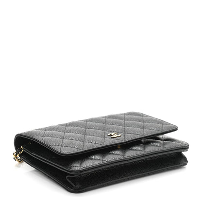 Chanel Caviar Quilted Wallet On Chain WOC Black 4 of 12