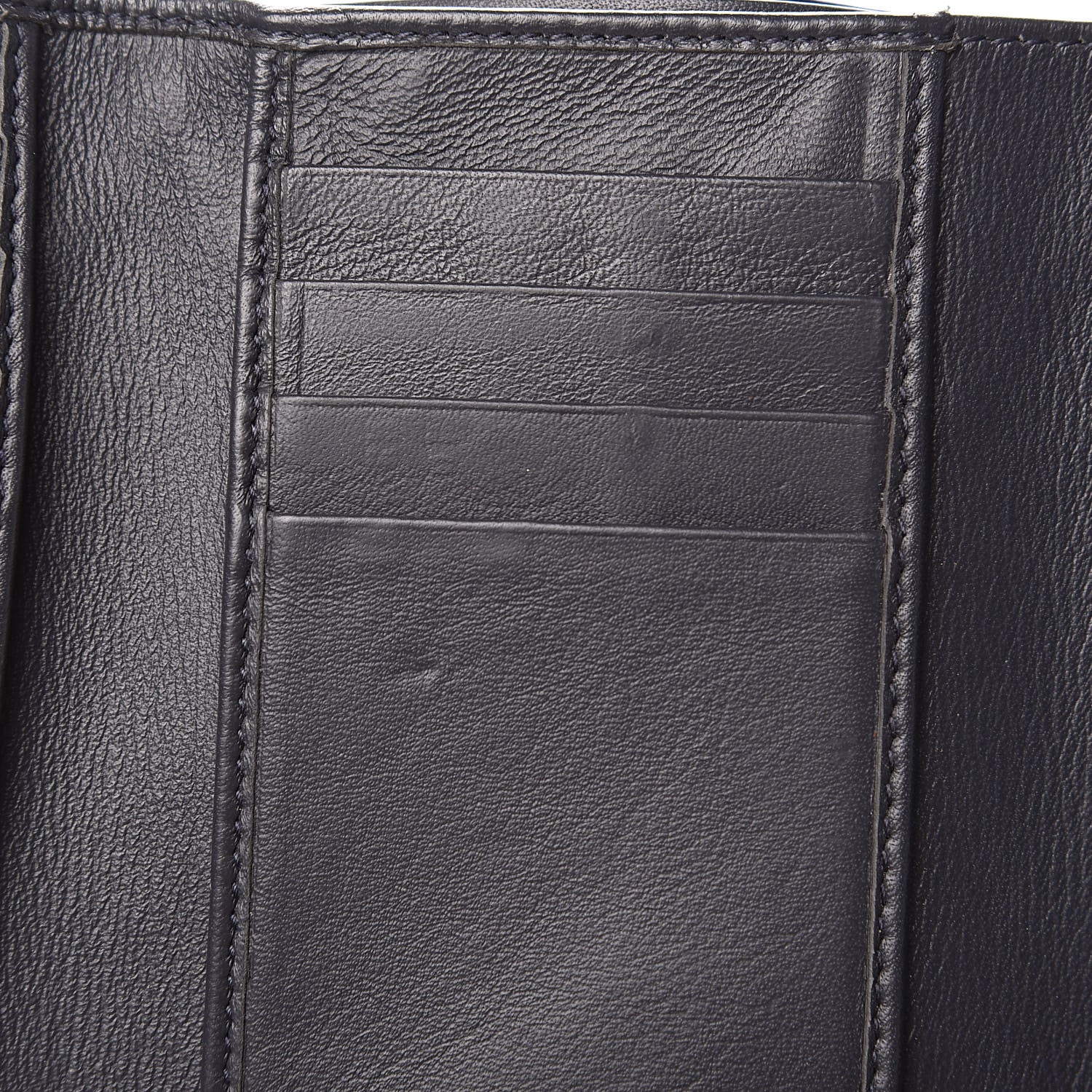 Christian Dior Metallic Patent Micro-Cannage Diorama Elancee Wallet Mirror Blue 10 of 10