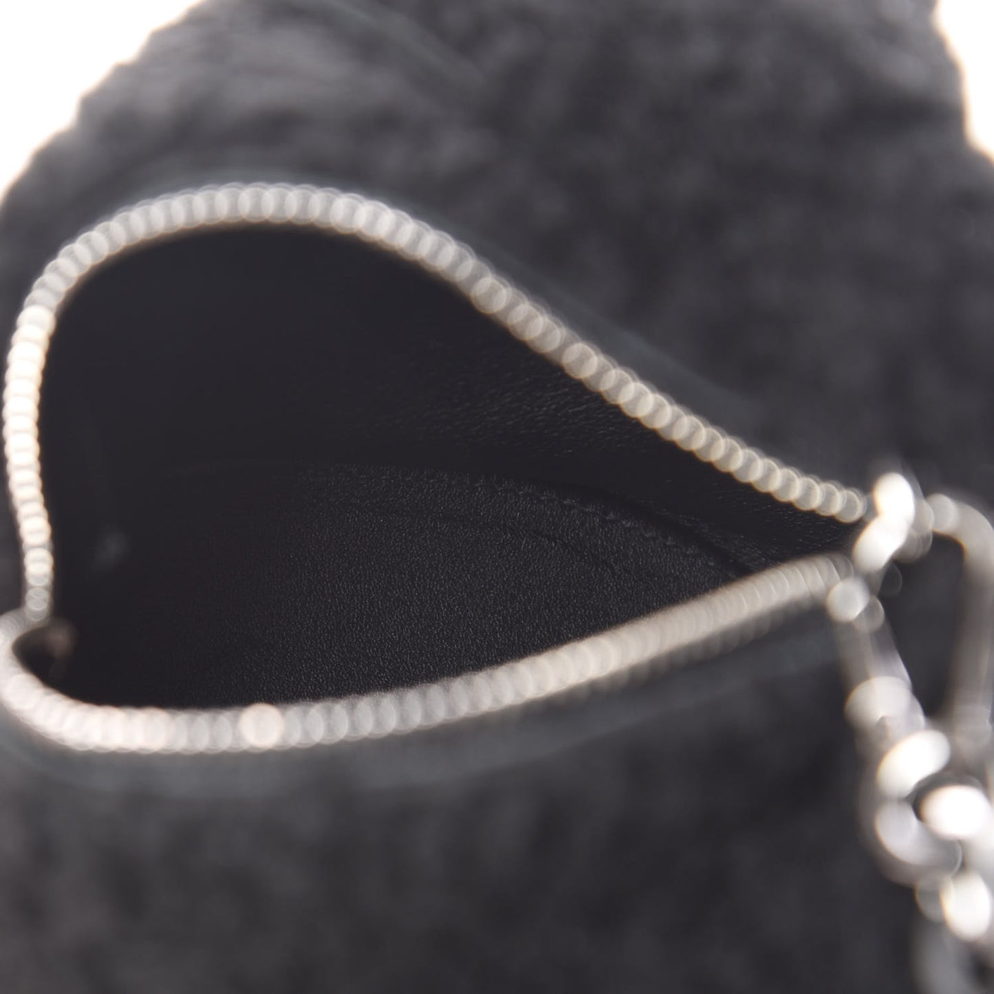 Shearling Mini Bunny Crossbody Bag Black
