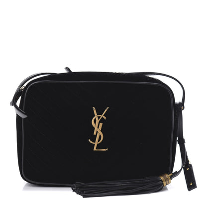 Saint Laurent Velvet Matelasse Monogram Lou Camera Bag Black 1 of 8