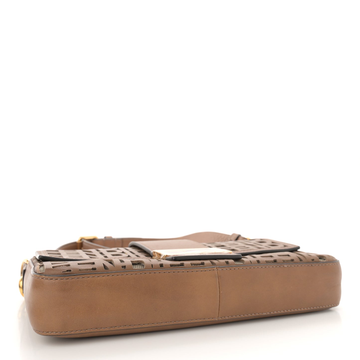 Regular Vacchetta Laserata Belt Baguette Bag Sand