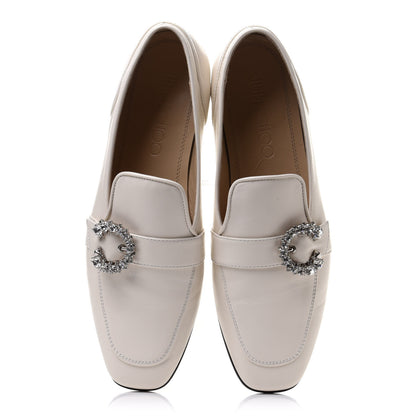 Jimmy Choo Nappa Crystal Mani Flat Loafer 39.5 Latte 5 of 12
