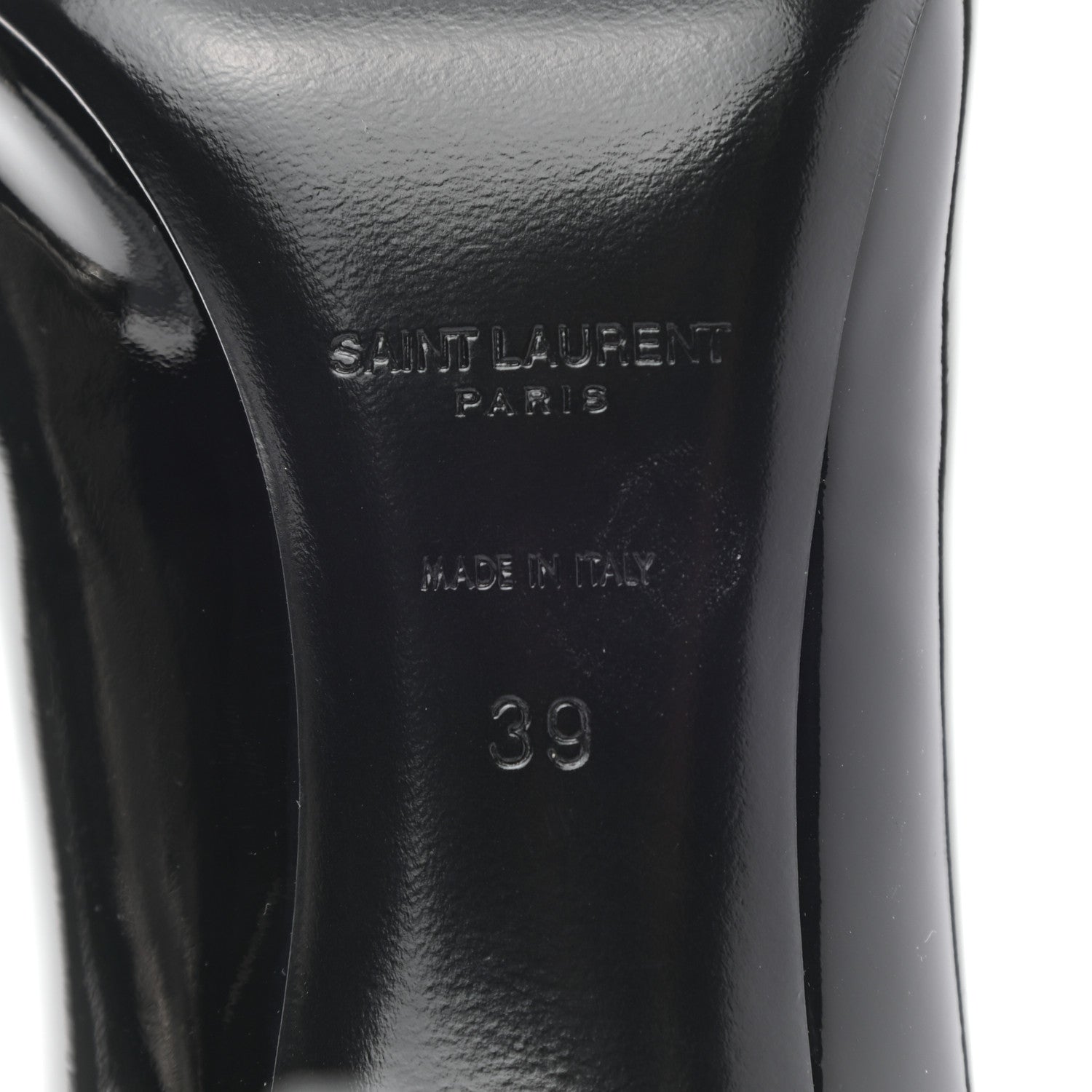 Saint Laurent Patent Calfskin Zoe Bow 85 Pumps 39 Black 6 of 11