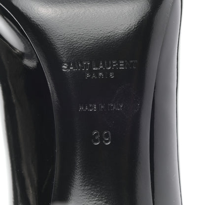 Saint Laurent Patent Calfskin Zoe Bow 85 Pumps 39 Black 6 of 11