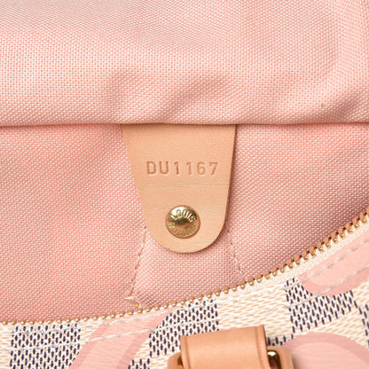 Louis Vuitton Damier Azur Tahitienne Speedy Bandouliere 30 Rose Ballerine 8 of 13