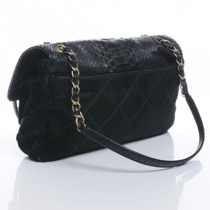 Chanel Python Pony Hair Ultimate Stitch Flap Black 3 of 8