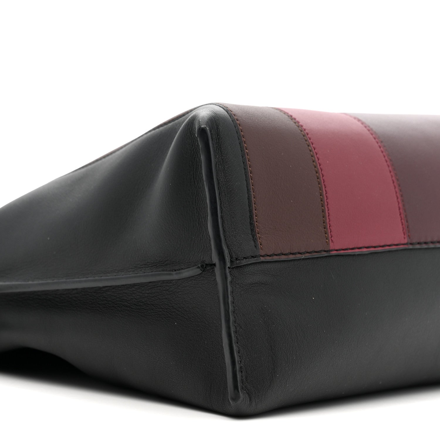 Loewe X ALBERS Nappa Calfskin Medium Flamenco Knot Clutch Black Burgundy 9 of 13