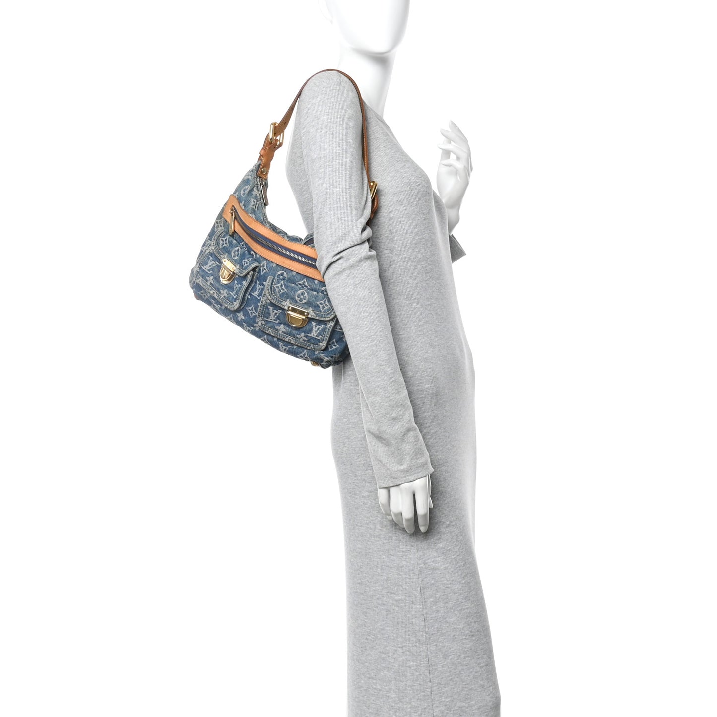 Monogram Denim Baggy PM Blue