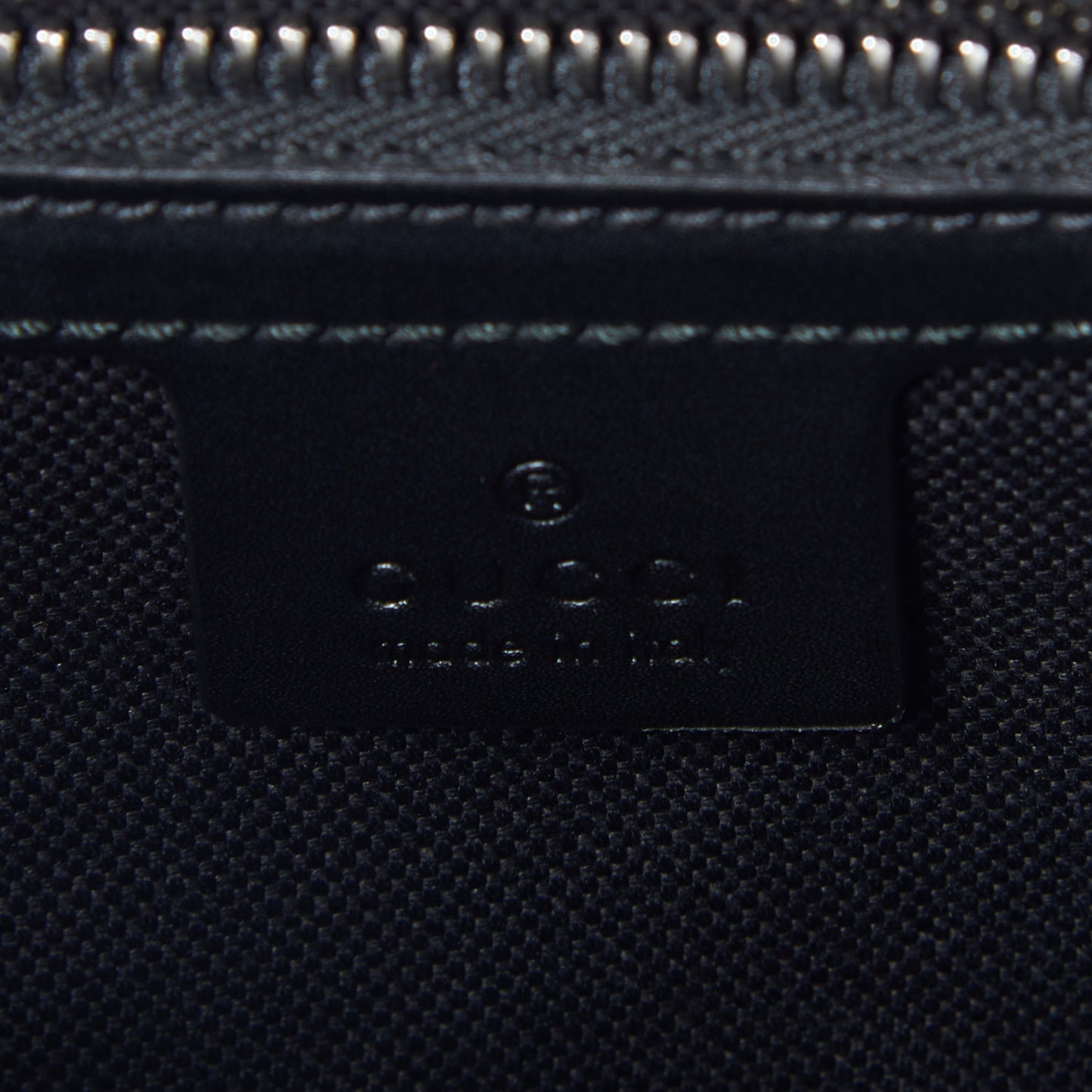 GG Supreme Monogram Appia Calfskin Web Flat Messenger Bag Black Grey