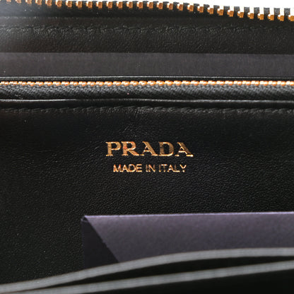 Prada Vitello Move Zip Around Wallet Black 7 of 7