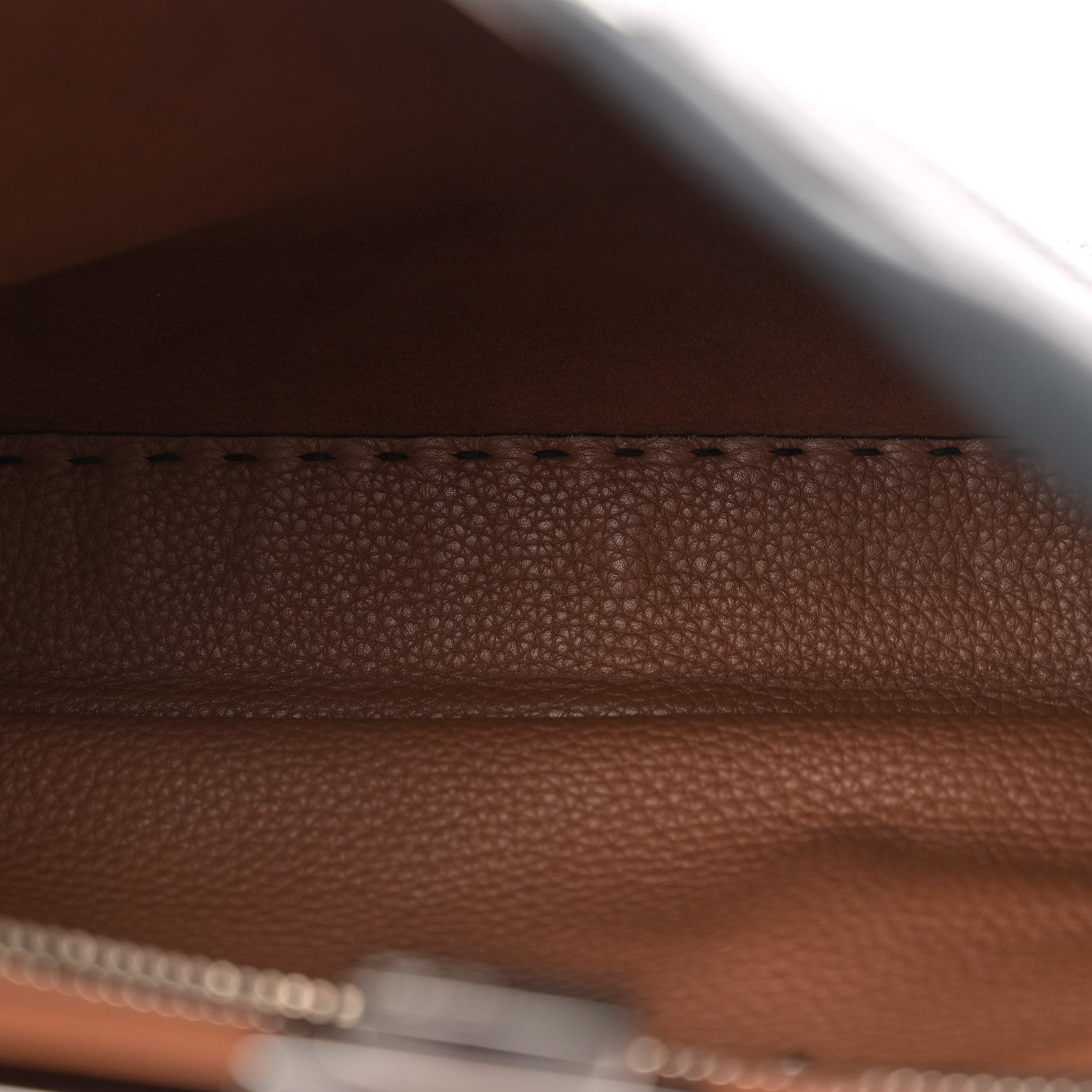 Fendi Cuoio Romano Selleria Bi-Color Medium Peekaboo Iconic Satchel Black Mou 5 of 13