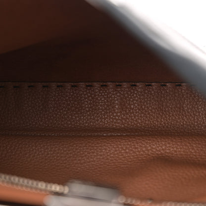 Fendi Cuoio Romano Selleria Bi-Color Medium Peekaboo Iconic Satchel Black Mou 5 of 13