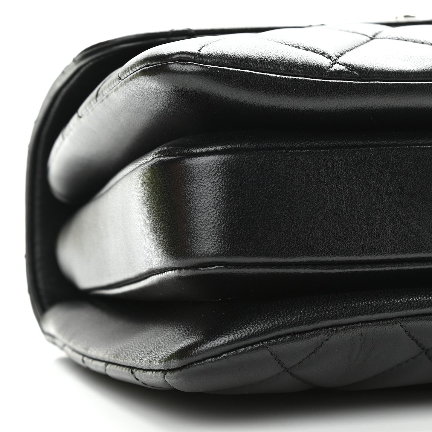 Lambskin Quilted Small Trendy CC Dual Handle Flap Bag Black