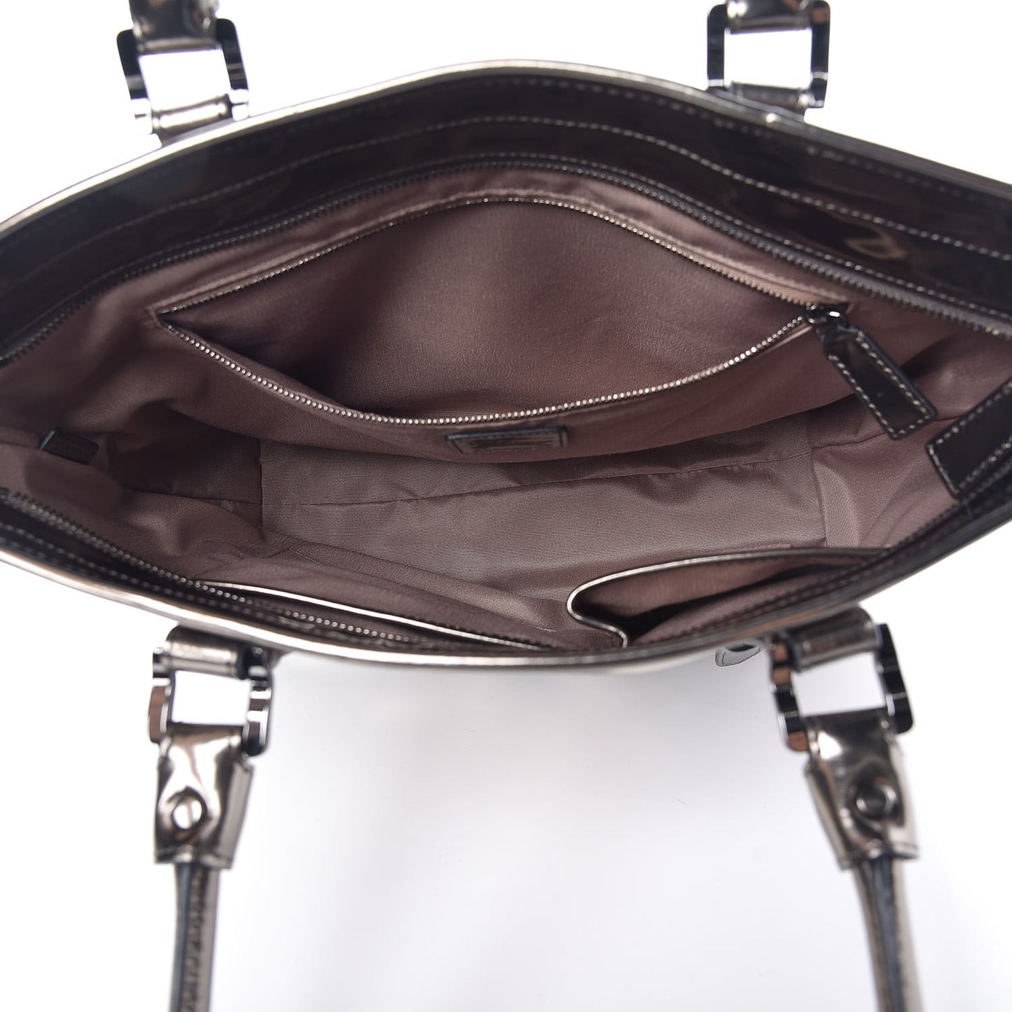 Patent Supernova Check Medium Denham Tote Dark Nickel