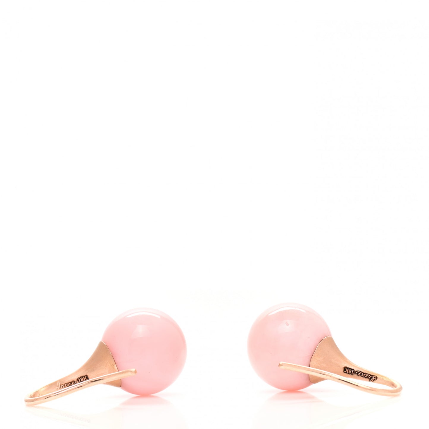 18K Rose Gold Pink Opal Gumdrop Earrings