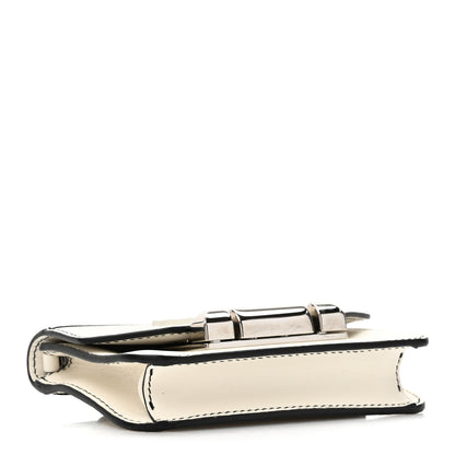 Prada City Calfskin Micro Sidonie Belt Bag 75 30 White Black 4 of 16