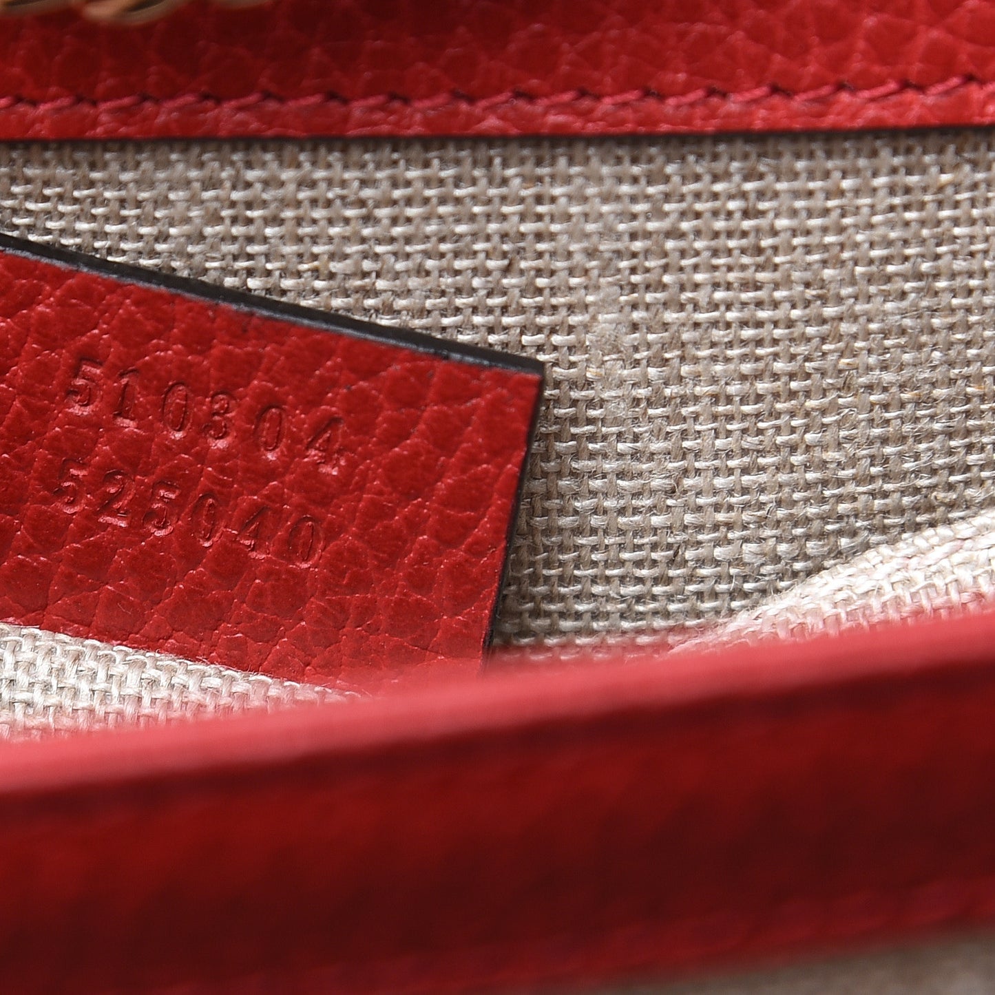 Dollar Calfskin Small Interlocking G Shoulder Bag Red
