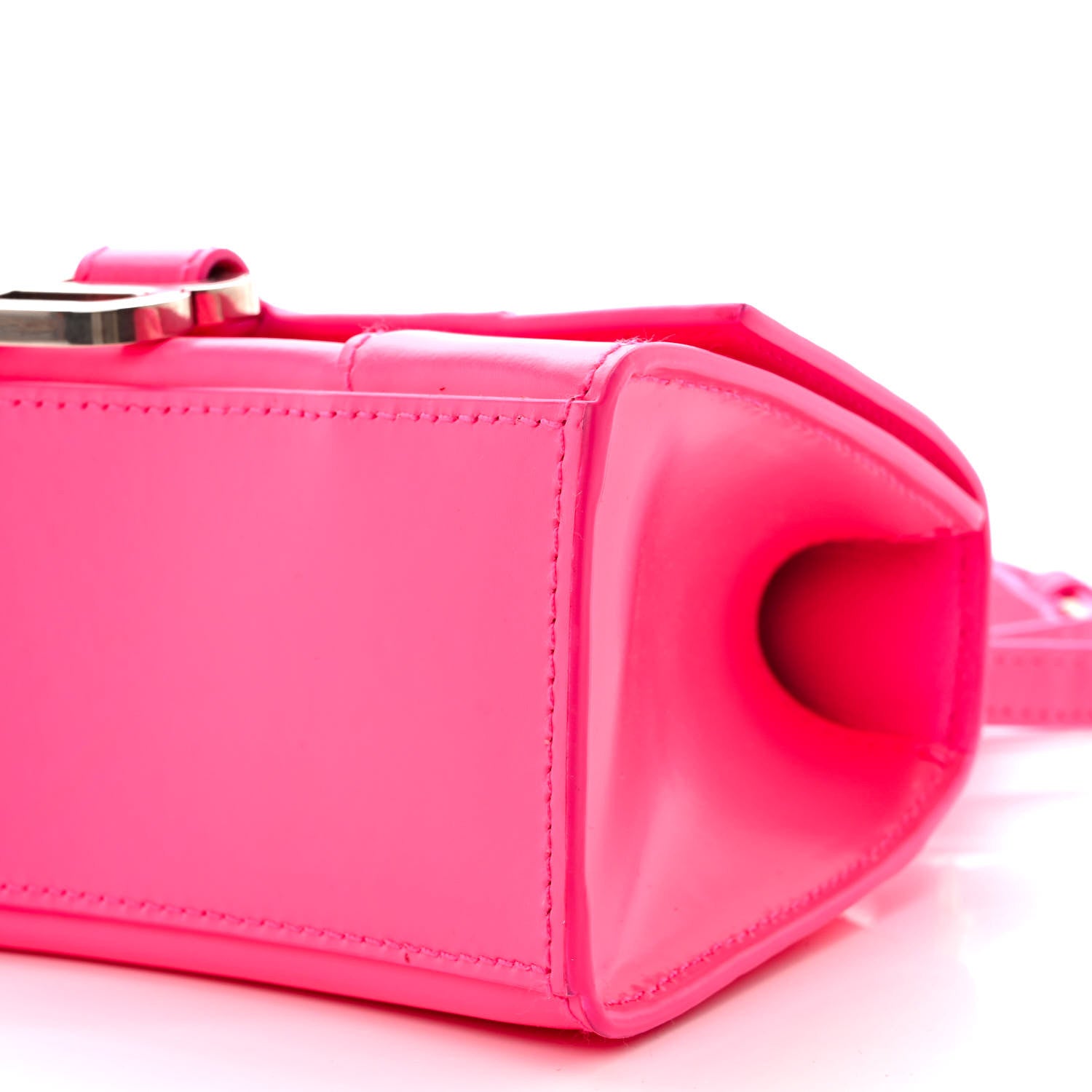 Balenciaga Shiny Box Calfskin Hourglass Top Handle Bag XS Hot Pink 11 of 13