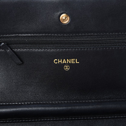 Chanel Lambskin Quilted Wallet On Chain WOC Black 5 of 14